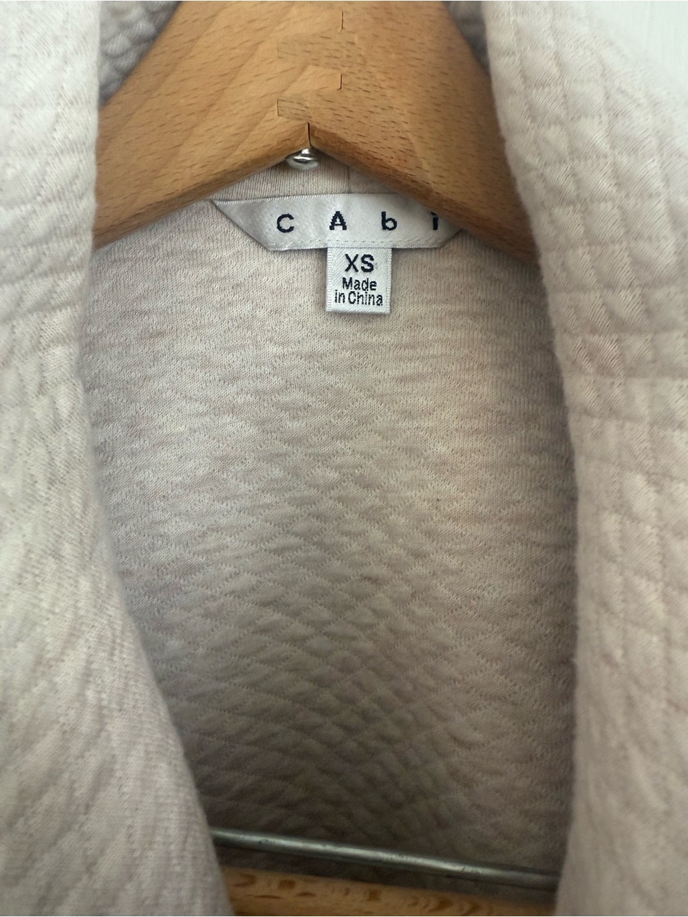 Cabi Cream Textured Asymmetrical Zip Spring Jacket XS - Picture 3 of 4